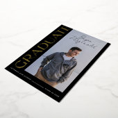 Seitentext Moderne Schwarz-Gold-Grad-Ankündigung Folieneinladung (Gedreht)