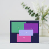 Seitenverhältnis: Farbblöcke Postkarte (Stehend Vorderseite)