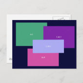 Seitenverhältnis: Farbblöcke Postkarte (Vorne/Hinten)