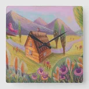 Seitenwanduhr Quadratische Wanduhr