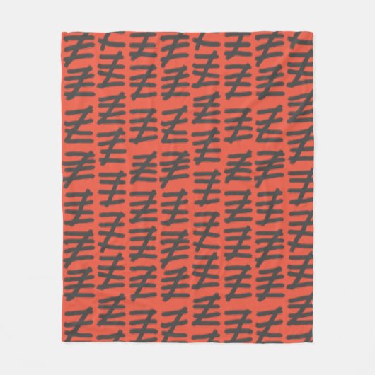 Seitenzählungsmuster schwarz auf einer beliebigen  fleecedecke (Vorderseite)