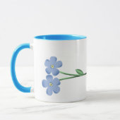 Seitlich blaue Blumen Tasse (Links)
