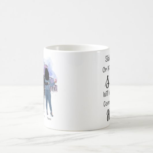 Seitlich oder Meilen von den Schwestern Kaffeetasse (Mittel)