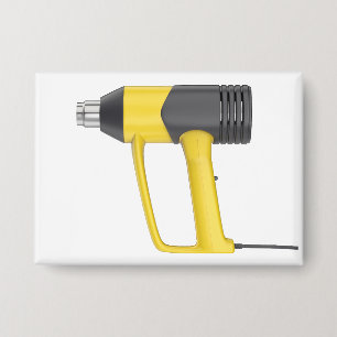 Seitliche Ansicht einer gelben elektrischen Heißlu Button