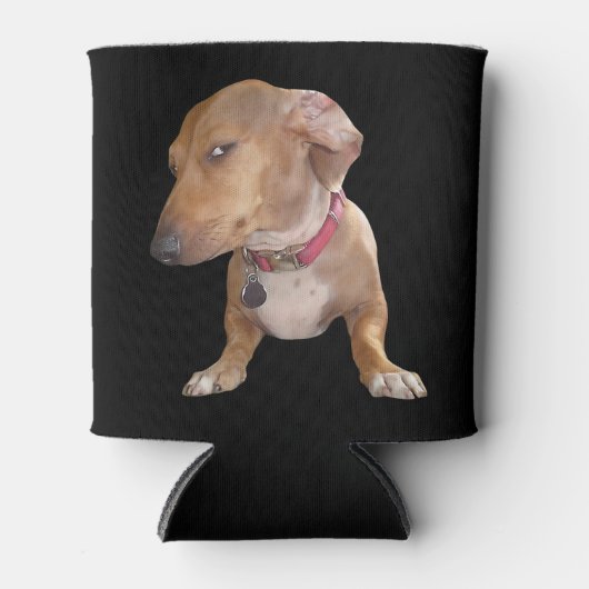 Seitliche Augenpartie Meme Doppelseitiges Schwarz Dosenkühler (Vorderseite)