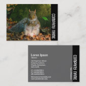 Seitliche Band - Graues Eichhörnchen Visitenkarte (Vorne/Hinten)