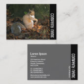 Seitliche Band - Graues Eichhörnchen Visitenkarte (Vorne/Hinten)