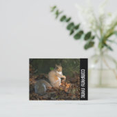 Seitliche Band - Graues Eichhörnchen Visitenkarte (Stehend Vorderseite)