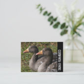 Seitliche Band - Grauschlacke Visitenkarte (Stehend Vorderseite)