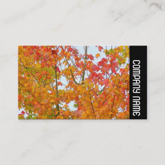 Seitliche Band - Herbstblätter Visitenkarte (Vorderseite)