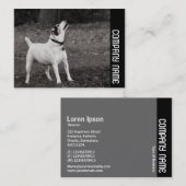 Seitliche Band - Hund Visitenkarte (Vorne/Hinten)