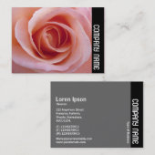 Seitliche Band - rosa Rose Visitenkarte (Vorne/Hinten)