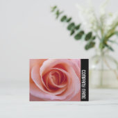 Seitliche Band - rosa Rose Visitenkarte (Stehend Vorderseite)