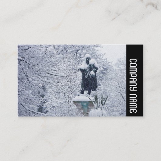 Seitliche Band - Schnee im Park Visitenkarte (Vorderseite)