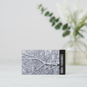 Seitliche Band - Schneebründe Zweige Visitenkarte (Stehend Vorderseite)