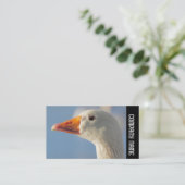 Seitliche Band - Weiße Gans Visitenkarte (Stehend Vorderseite)