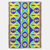 Seitliche Blankette, lebhaftes, mehrfarbiges Stoff Decke (Vorderseite Vertikal)