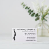Seitliche Dorn-Chiropraktik-Visitenkarten Visitenkarte (Stehend Vorderseite)