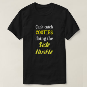 Seitliche Husteldecke Neon Gelb Text Uni. T-Shirt