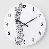 Seitliche Rückenspinenhalterung Akrylhalterung Große Wanduhr (Vorderseite)