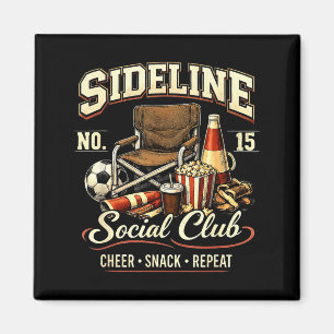 Seitliche Social Club Cheer Snack Wiederholung Soc Magnet