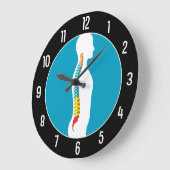 Seitliche Wirbelsäule Moderner Chiropraktiker Große Wanduhr (Winkel)