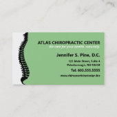 Seitlicher Chiropraktor Terminkarte (Vorderseite)