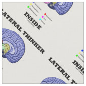 Seitlicher Denker innerhalb des Gehirngrieks Spaß Stoff (Nahaufnahme)