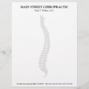Seitlicher Dorn-Chiropraktik-Briefkopf Briefbogen