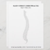 Seitlicher Dorn-Chiropraktik-Briefkopf Briefbogen (Vorne/Hinten)
