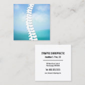 Seitlicher Dorn-Logo-Chiropraktor Quadratische Visitenkarte (Vorne/Hinten)