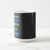 Seitlicher Hustle Cooties Neon Blue Text Kaffeetasse (Mittel)