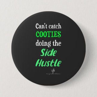 Seitlicher Hustle Cooties Neon Green Text Button