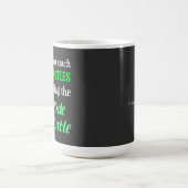Seitlicher Hustle Cooties Neon Green Text Kaffeetasse (Mittel)