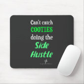 Seitlicher Hustle Cooties Neon Green Text Mousepad (Mit Mouse)