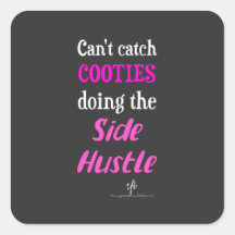 Seitlicher Hustle Cooties Neon Pink Text