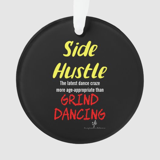 Seitlicher Hustle gegen grind tanzende Neon Gelber Ornament (Vorderseite)