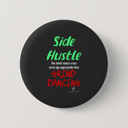 Seitlicher Hustle gegen grind tanzende Neon Green Button (Vorderseite)