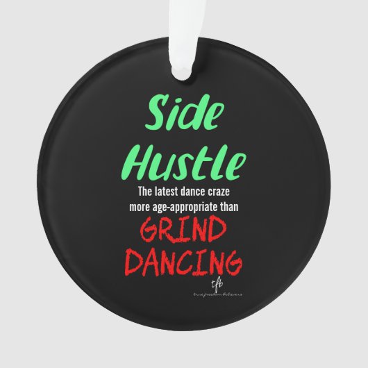Seitlicher Hustle gegen grind tanzende Neon Green  Ornament (Vorderseite)