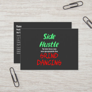 Seitlicher Hustle gegen grind tanzende Neon Green  Visitenkarte