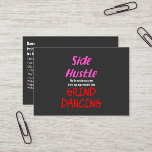 Seitlicher Hustle gegen grind tanzende Neon Pink T Visitenkarte