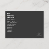 Seitlicher Hustle gegen schrumpfender Neon Gelber  Visitenkarte (Rückseite)