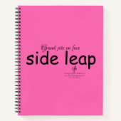 Seitlicher Sprung - Heiß rosa und schwarz Notizblock (Vorderseite)