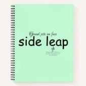 Seitlicher Sprung Minze grün und schwarz Notizblock (Vorderseite)