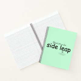 Seitlicher Sprung Minze grün und schwarz Notizblock