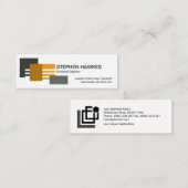 Seitlicher weißer Rebar-strukturelle Mini Visitenkarte (Vorne/Hinten)