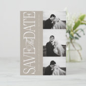 Seitliches Skript Speichern Sie das Datum Foto Ank Save The Date (Stehend Vorderseite)