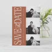 Seitliches Skript Speichern Sie das Datum Foto Ank Save The Date (Stehend Vorderseite)