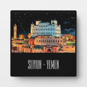 Seiyun Stadt - Jemen Fotoplatte (Vorderseite)