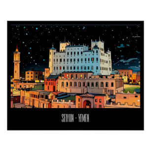 Seiyun Stadt - Jemen Poster